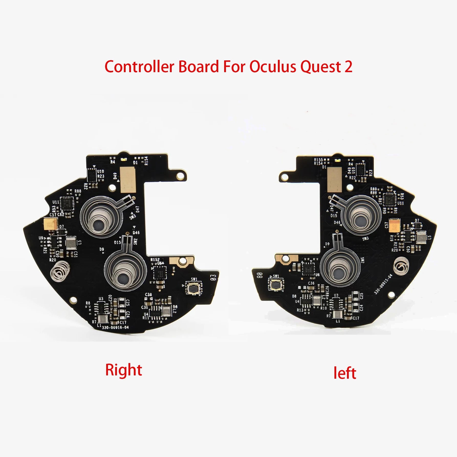 Carcasa del controlador, placa pequeña, joystick, vibrador, anillo de ubicación de antena, cable flexible, piezas de reparación para Meta Oculus Quest2 VR