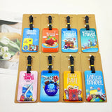 Let's Travel Luggage Label Men Travel Luggage Tag Boys Suitcase ID Address Holder Baggage Boarding Portable Suitcase Ticket