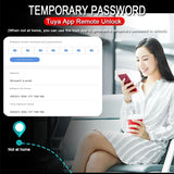 H4 Tuya Electronic Lock Wifi Smart Door Lock Fingerprint Lock Password IC Card Key USB Charge For Smart Home