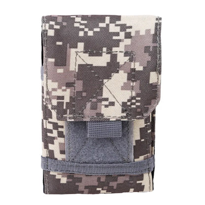 Bolsa de camuflaje para exteriores, soporte para teléfono, funda deportiva para cinturón, impermeable, de nailon, EDC, para caza deportiva, bolsas de camuflaje en mochila