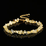JD Natural Citrines Gravel Stone Irregualr Chip Chakra Bracelet Women Fashion Jewelry Reiki Healing Adjustable Birthday Gifts