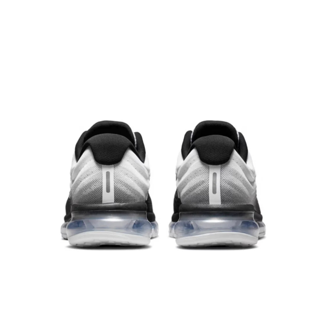 Nike's New Visual Full-Length Air Cushion Comfortable Shock-Absorbing Fitness Daily Men's Running Shoes Air Max Series Lightweight Durable Wear-Resistant Casual Shoes Black and White Gradient Color Trendy Versatile Sneakers