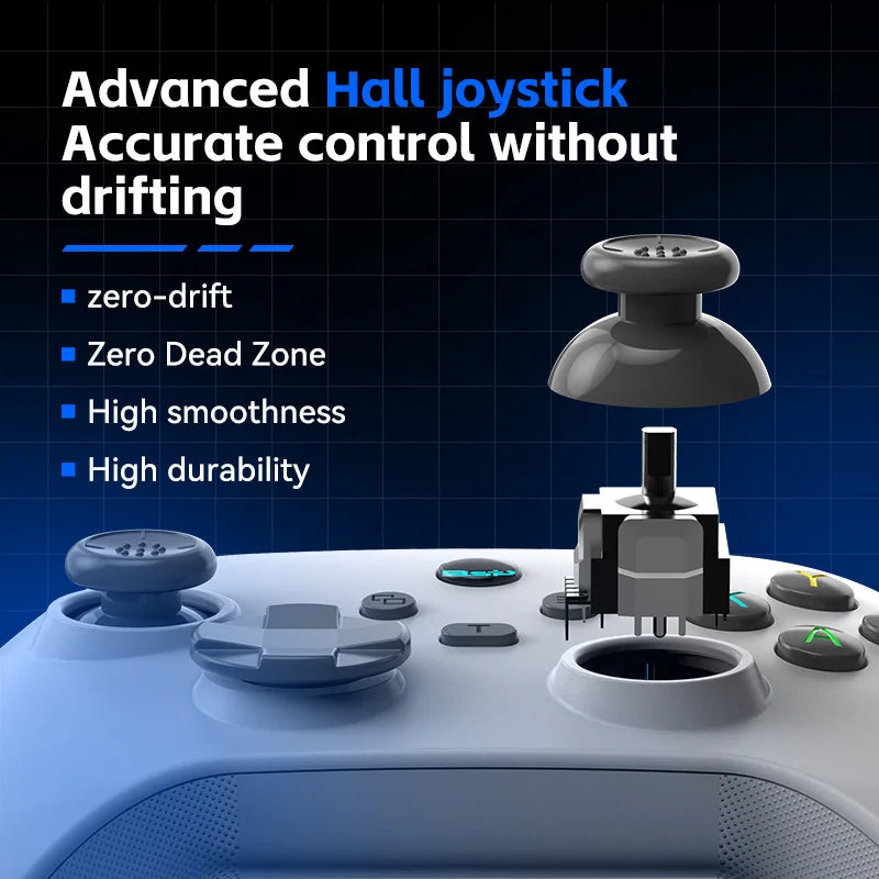 G6 wireless mobile game controller with Hall trigger and Hall joystick supporting Switch/PC/Android/iOS