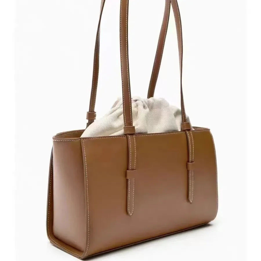 2024 New Fashionable Versatile Large Capacity City Drawstring Handbag Women's Shoulder Bag Crossbody Bag Motorcycle Equipment Ac