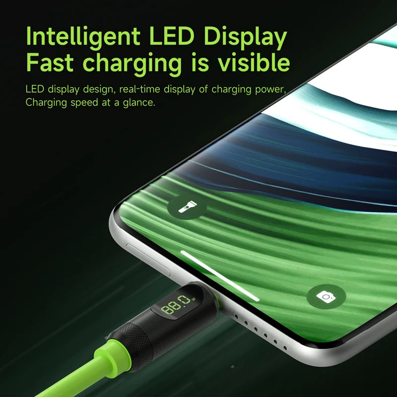 Hagibis USB C Fast Charger Cable With LED Display PD 240W 40Gbps Video Cord Compatible with Thunderbolt 4/3 For iPhone 16 Laptop