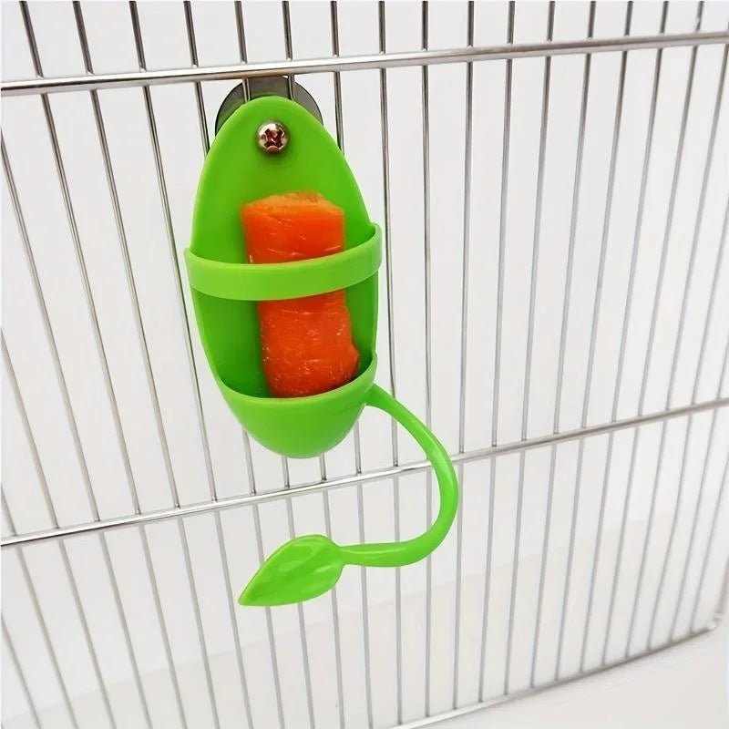1Pc Bird Cuttlebone Holder Bird Cage Feeding Holder Vegetable Fruits Cuttlebone Holder for Parrot Parakeet Bird Feeder