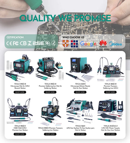 YIHUA Micro Hot Air Gun  C/F Temp Adjusted 8858IV 700W Soldering Rework Welding Station LCD Digital Heat Gun BGA IC Solder Tools
