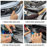 Car Headlight & Taillight & Fog Light Lamp wrap Film Smoke Black TPH PU PPF Protective Film For Car Styling Motorcycle Decorate