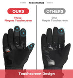 KEMiMOTO Winter Motorcycle Gloves CE Protective Black Guantes Moto Invierno Warm Touch Screen Waterproof Windproof Gloves