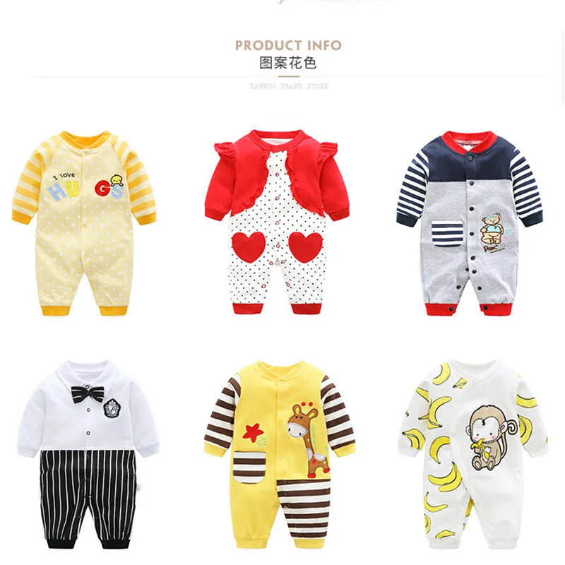 2024 baby spring clothes 0 to 12 months cotton girls clothing Onesies Autumn newborn Comfortable baby jumpsuits baby boy rompers