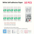 Mini Pocket Printer 5 Rolls Of Self-Adhesive Paper Portable Thermal Printer For Printer Suitable For Home Office Study And Work