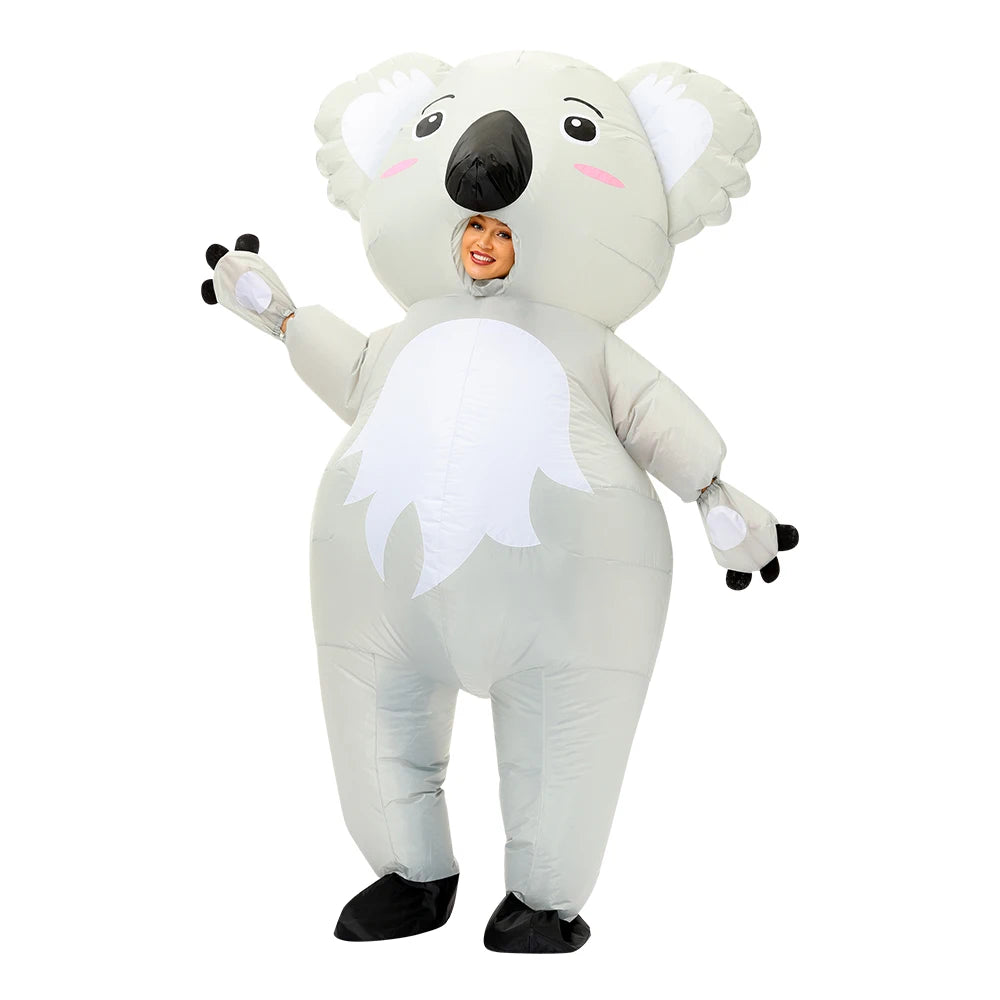 Adult Cute Animals Inflatable Costume Bunny Zebra Shark Bee Koala Cosplay Funny Suits For Halloween Purim Fancy Mascot Costumes