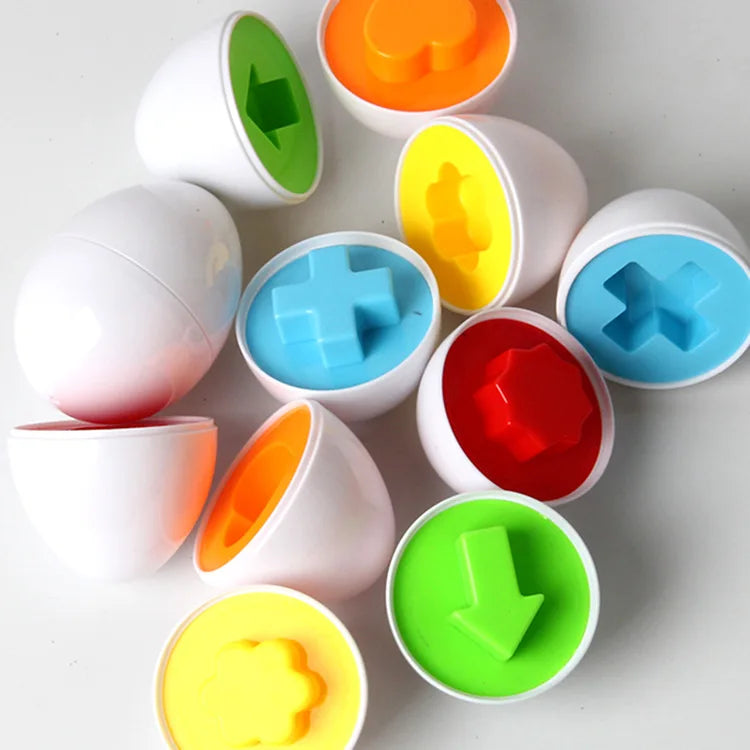 Matching Eggs Toys for Kids 1 2 3Toddlers Montessori Toys Easter Eggs Baby Shape Sorter Games Children Educational Learning Toys
