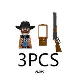 MOC Medieval Building Blocks Castle Knight Western Cowboy Historical Army Cavalry Horse Soldier Gun Kid Toy Gift Brick DIY S040