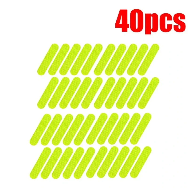 10-100Pcs Motorcycle Helmet Warning Reflective Stickers Night Safety Driving Decorative Strips Sticker Bicycle Moto Car Decals