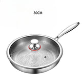 High-end titanium pan, non-stick titanium alloy steak frying pan, suitable for gas stoves
