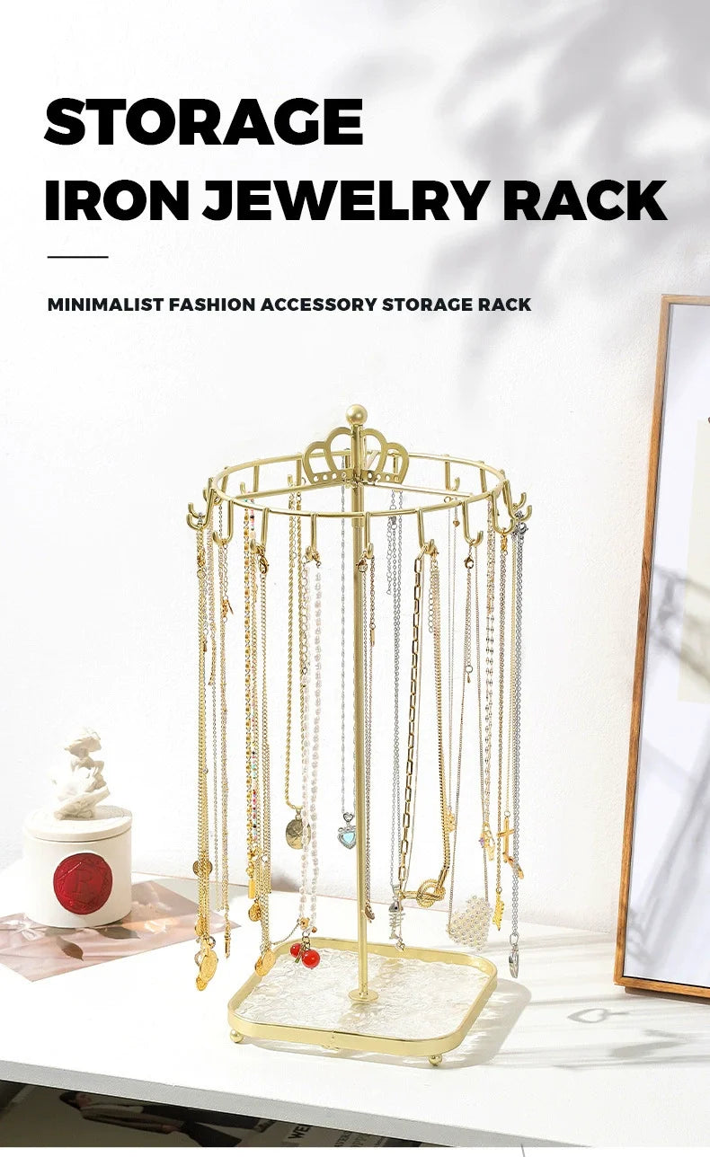 1 creative desktop acrylic base crown jewelry rack suitable for necklace pendants for easy organization and summarization