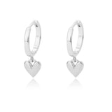Heart Stainless Steel Earrings for Women Zircon Gold Color Hoop Earring Aesthetic Waterproof Ear Piercing Jewelry Accessories