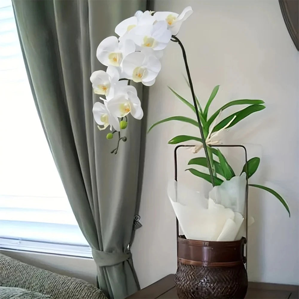 69cm Artificial Phalaenopsis Flower Branches Real Touch Faux Orchid Stems for Floral Arrangement Wedding Party Home Decoration