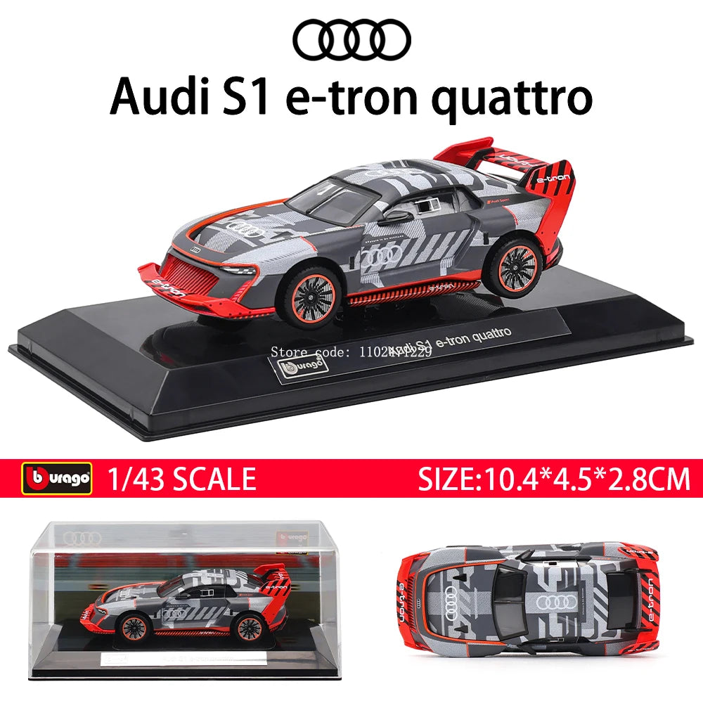 Bburago 1:43 Toyota GR Yaris Porsche Lamborghini SC63 Alloy Luxury Vehicle Diecast Pull Back Cars Model Toy Collection Gift