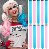 KIt 10 mechas coloridas de cabelos com clip invisível extensões sintéticas praticas