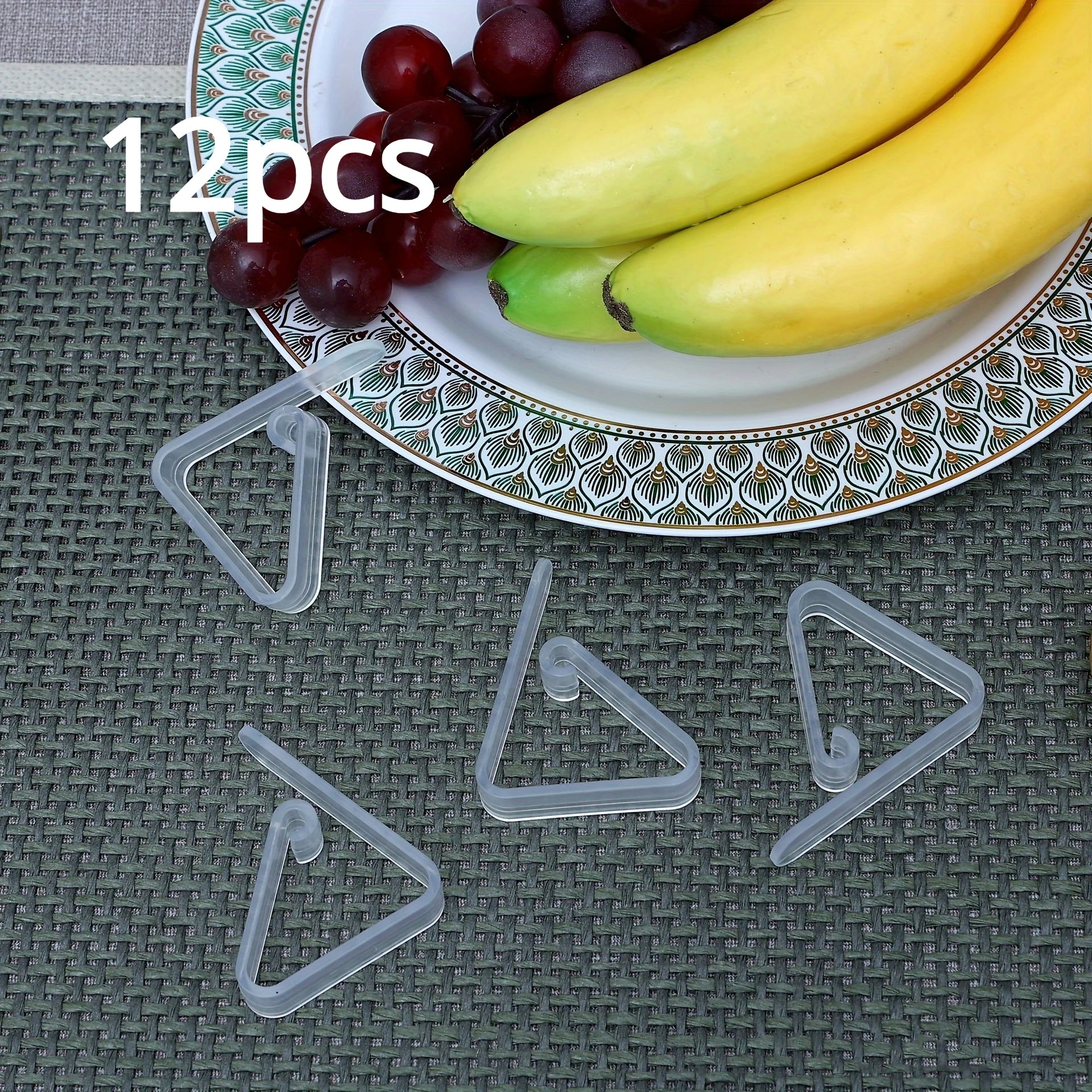 6pcs/12pcs Clear Tablecloth Clips, Picnic Table Cloth Clip, Windproof Table Cover Holder Clamps For Home, Kitchen, Restaurant