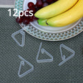 6pcs/12pcs Clear Tablecloth Clips, Picnic Table Cloth Clip, Windproof Table Cover Holder Clamps For Home, Kitchen, Restaurant