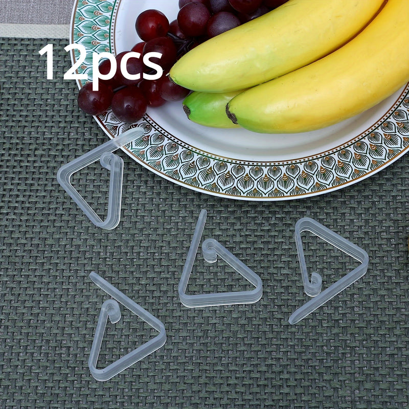 6pcs/12pcs Clear Tablecloth Clips, Picnic Table Cloth Clip, Windproof Table Cover Holder Clamps For Home, Kitchen, Restaurant