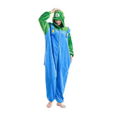 Anime Brothers Cartoon Game Cosplay Costume Anime Figure Luigi One-piece Pajamas Kawaii Cartoon Sleepwear Halloween Cos Clothes