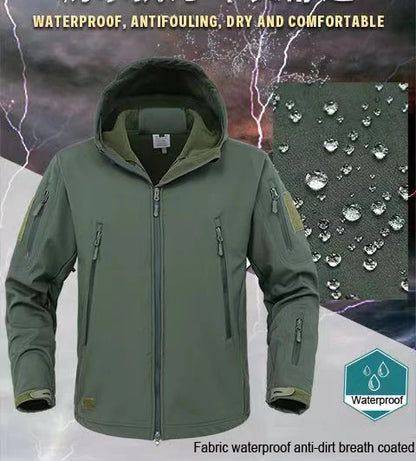 Chaquetas SoftShell de invierno para hombre, pantalones tácticos, para acampar, senderismo, caza, pesca, sudaderas de forro polar, abrigos, tallas S-5XL, pantalones cargo para exteriores.