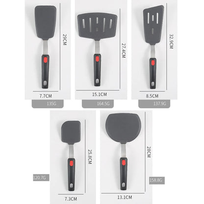 Silicone Spatula for Non Stick Pots High-temperature Resistant Household Stir Fry Spatula Spring Steel Kitchen Utensils