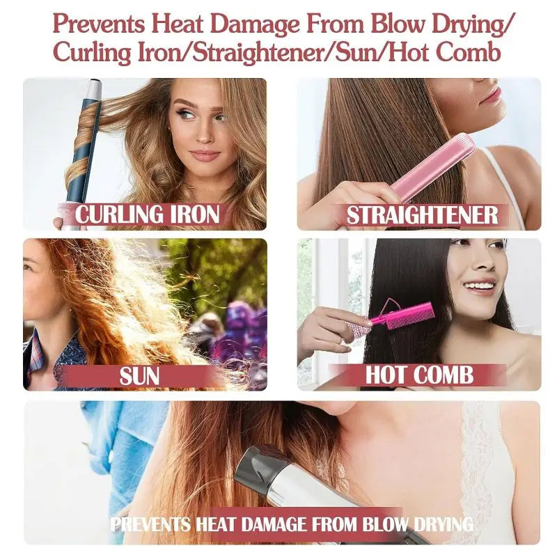 GOIPLE Hair Heat Protectant Spray, Protect from Flat Curling Iron, UV Heat Protector, Damaged Repair, Leave-in Conditioner