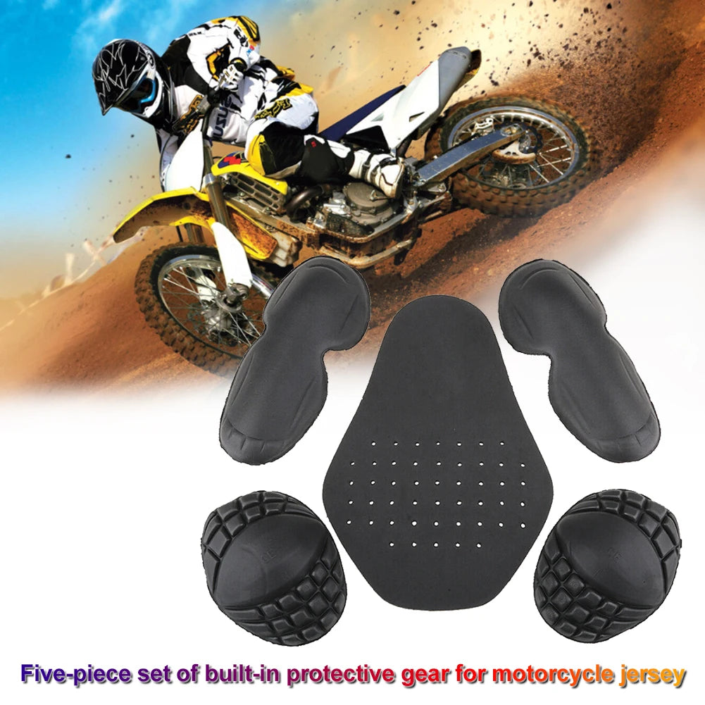 Protectores de forro para chaqueta de motocicleta, hombreras, coderas y espalda, color negro, para motocross, carreras, esquí, patinaje sobre hielo, ciclismo 