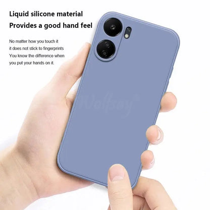 Funda de silicona líquida para Xiaomi POCO C65, funda protectora de goma lisa, funda de TPU para POCO C65