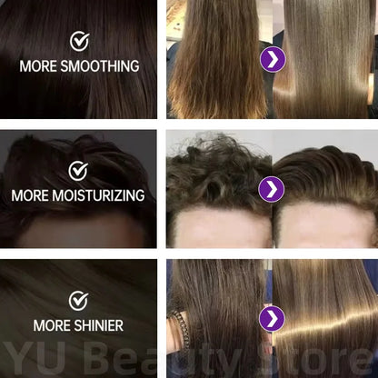 Roxo reparação máscara de cabelo queratina nutritivo profundo seco encrespo danificado tratamento colágeno mágico 5 segundo macio brilhante cuidados 200ml