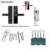 H4 Tuya Electronic Lock Wifi Smart Door Lock Fingerprint Lock Password IC Card Key USB Charge For Smart Home