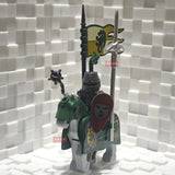 New Medieval Knights Red Lion Black Eagle Castle Soldier Green Dragon Action Figures Cavalry Building Block Military Toy Gifts
