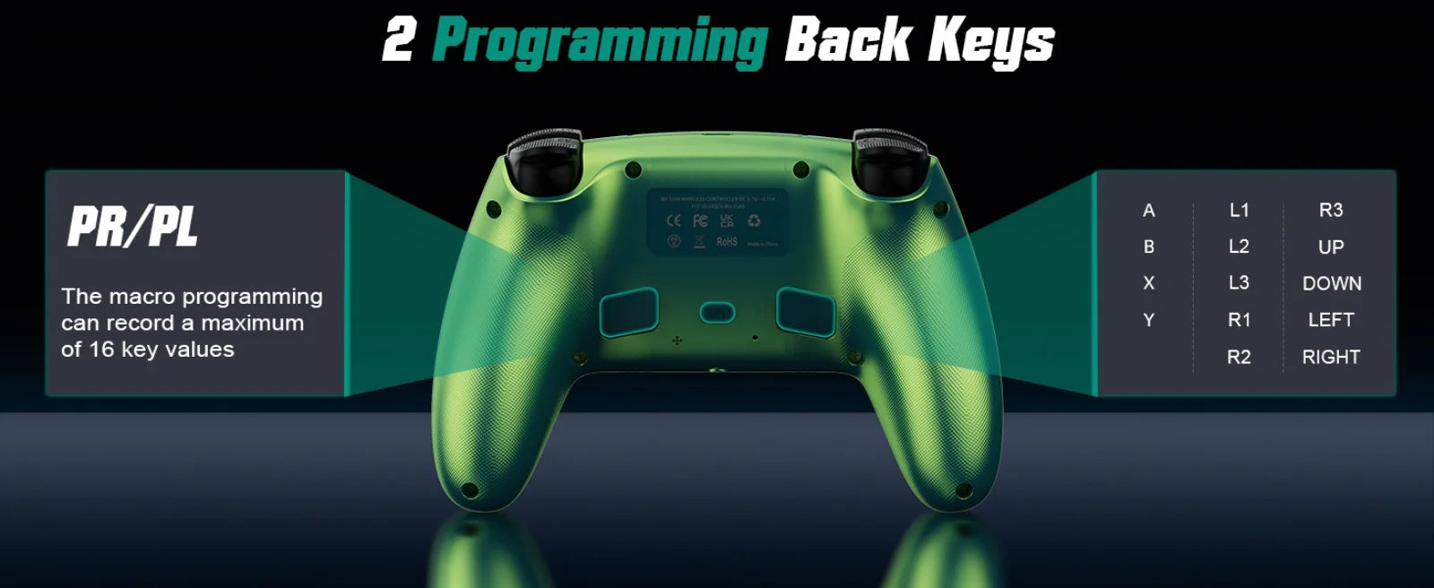 Controller For Playstation 5 PS5/PS5 Pro/Slim/PC Gamepads W/Hall Effect RGB Wireless Game Control Joystick Marco/Turbo Program