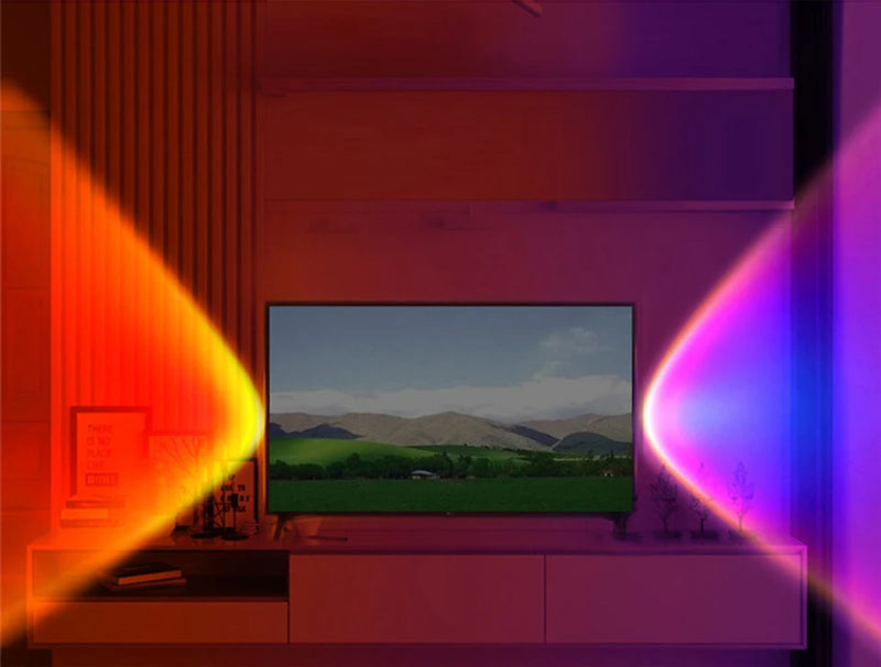 RnnTuu Led USB Sunset Lamp Projector Home Decor Night Light Portable Mood Light For Living Room Wall Photography Neon Lights