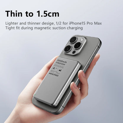 MOVESPEED S10 Magnetic Power Bank 10000mAh 15W Wireless Fast Charge PD20W Mini Portable PowerBank for iPhone Samsung Xiaomi