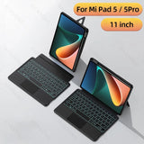 Tampa do teclado Bluetooth para Xiaomi Mi Pad 5, 6, 6 Pro, 6, 5, 6 Pro Case, Magic Keyboard, Blacklight, 11"