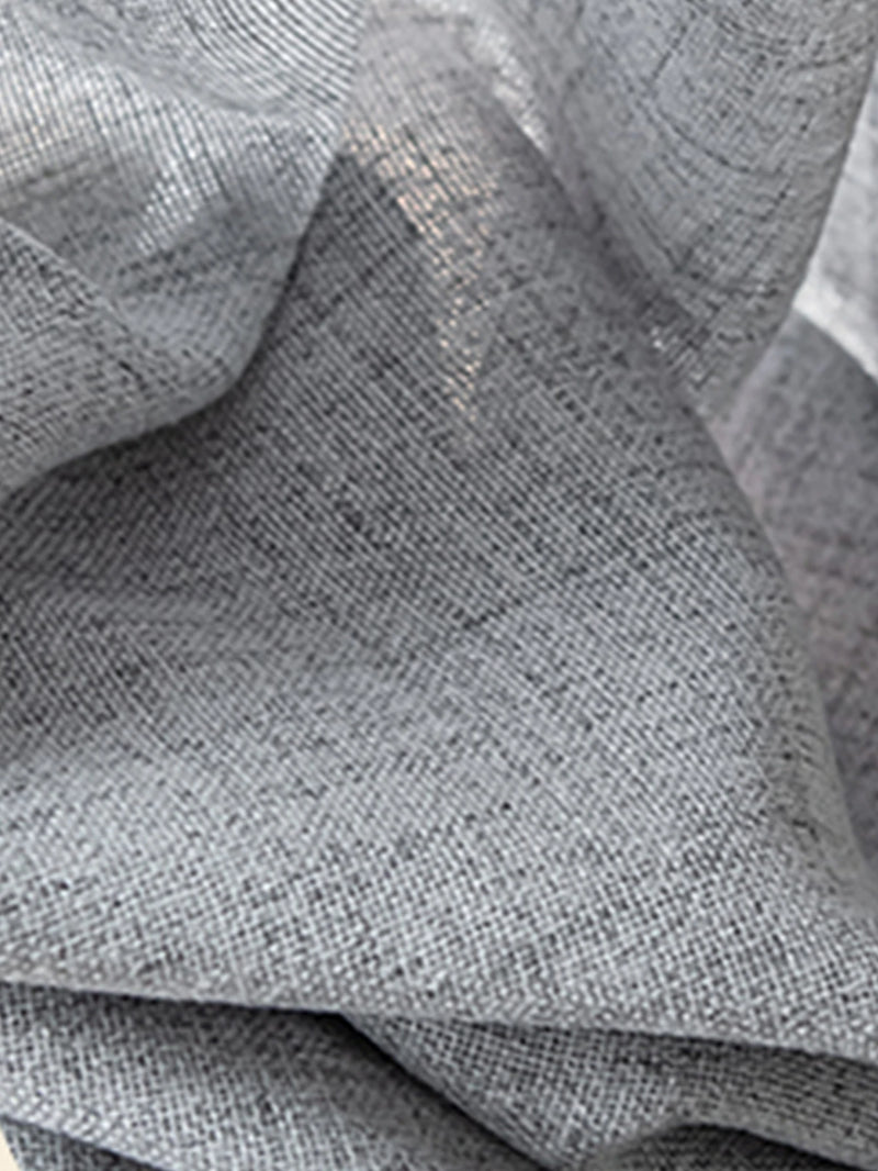 New Arrival Window Curtains grey solid Kroean  Cotton Voile Linen Rustic Feeling Semi Sheer for Bedroom Living Room Hotel