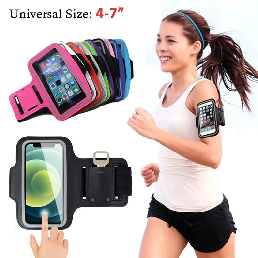 Brazalete para teléfono móvil, para deportes al aire libre, soporte para smartphone, para gimnasio, correr, funda universal para teléfono de 4 a 7 pulgadas.