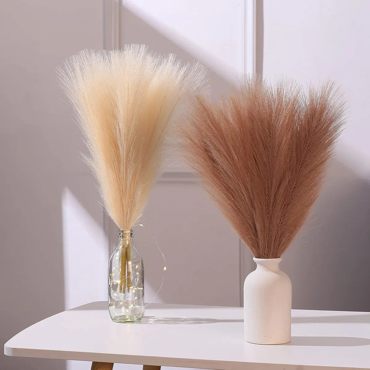 5/10Pcs Pampas Grass Reed Artificial Plant Hot Sale Home Outdoor Garden Wedding Bridal Bouquet DIY Festival Scrapbook Decoration