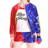 Harley Quinn Cosplay Suicide Squad Harleen Quinzel Kids Girls T-Shirt Joker Jacket Halloween Costume