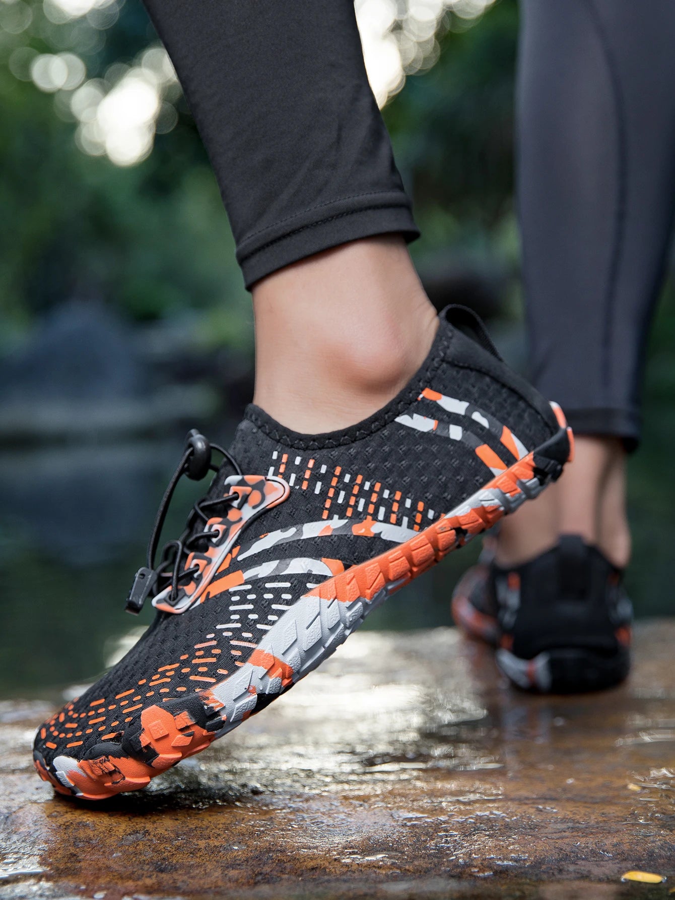 Oiaano Unisex Men Women Shoes Anti-Non Slip Durable Black Water Barefoot Soft Sole Light Breathable Sport Outdoor Walk Running