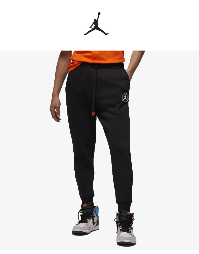 Nike Official Genuine Air Jordan Men's Fleece Casual Sports Pants DV7597-010
