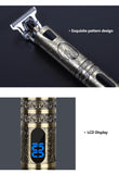 T9 LCD Electric Hair Trimmer Oil Shaving Head Electric Clipper Engraving Electric Clipper Hair Precision Trimmer for Men Care