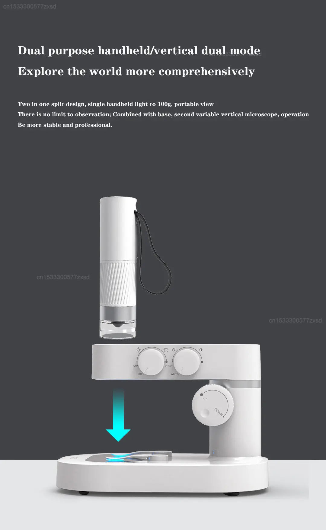Xiaomi Intelligent Electronic Microscope Professional Observation Supplies Smart APP Magnifier Portable Household Long Endurance