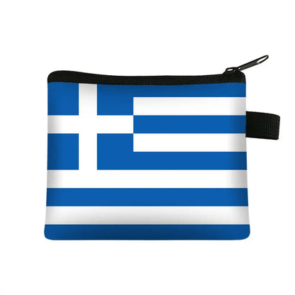 National Flag Print Coin Purses Algeria Spain Haiti Israel Women Wallet Saudi Arabia Men Purse Small Handbag Money Coin Bags
